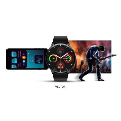 Smartwatch Veltori VT160-1, ekran 1.53", rrip silikoni i zi