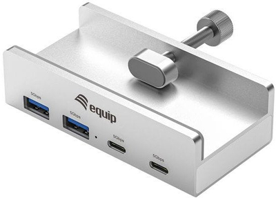 USB hub Equip 4 porta, USB 3.2 5Gbps, 2x USB C 2x USB A, argjendtë
