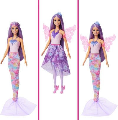 Set me gërneca Barbie Fantasy Fashion Pack, me rroba edhe gërneca me fanta, shumëngjyrësh