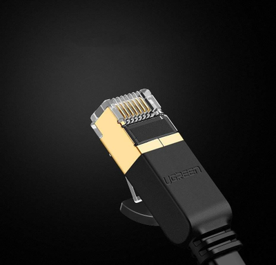Kabllo rrjeti Ugreen Ethernet RJ45 Cat 7 STP, 10 m, e zezë
