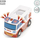 Lodër autoambulancë BRIO Rescue Ambulance, me drita dhe sirenë, për fëmijë 3+