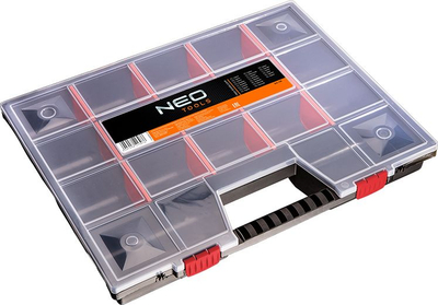 Organizues veglash Neo 84-119, plastikë e fortë, kapak i tejdukshëm, portokalli