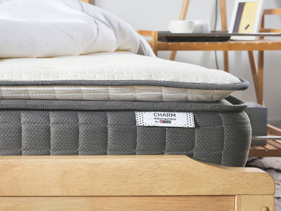Dyshek memory foam Charm Firm, 140 x 200 cm, i bardhë gri