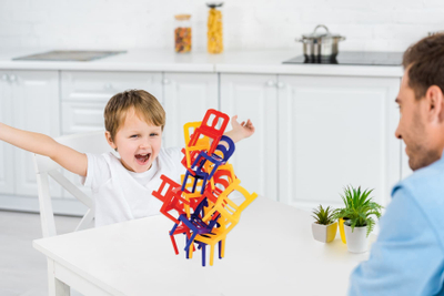 Lojë tavoline Grafix Balance Chairs Pocket Edition, 24 karrige, për 2-4 veta, me ngjyra