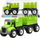 Kamion lodër Mega Creative Truck With Trailer, me rimorkio, plastik, i gjelbër