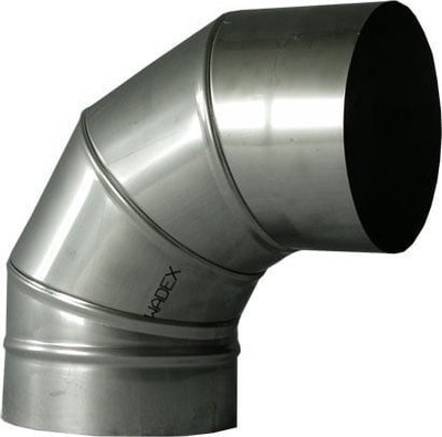 Gyp qoshe oxhaku Wade Ventilation Technology 116120000, 90°, D 120 mm, metalik