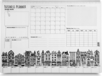 Planner javor për tavolinë Colour Business, i ripërdorshëm, 68 x 48 cm, shumëngjyrësh