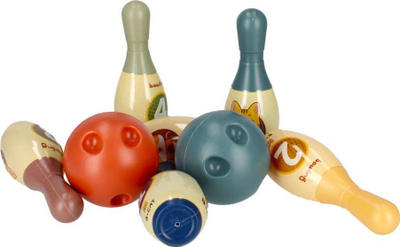 Set bowlingu për kalamaj MEGA CREATIVE 487903, 8 pjesë, plastikë, shumëngjyrësh