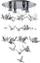 Llambadar tavani Azzardo, 4 drita GU10, 50 cm, krom