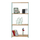 Libraria ZAHI HM8092, xham dhe MDF, 76x30x165 cm, transparente