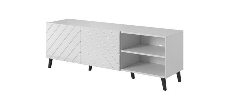 Kabinet TV Cama Meble Abeto, 150x42x52 cm, i bardhë