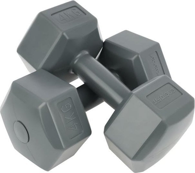Pesha dore Eb Fit Bitumen Dumbbells 1027043, set 2 x 4 kg, të zeza