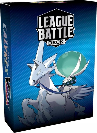 Kuletë letrash Pokémon TCG Ice Rider Calyrex VMAX League Battle, 60 letra, për lojtarë 6+ vjeç