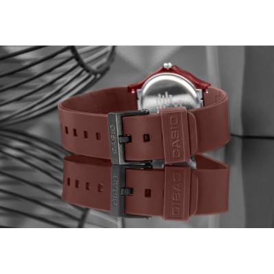 Ora dore Casio MQ24UC-4B, quartz, rezistente ndaj ujit, e kuqe bordo