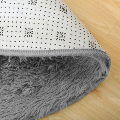 Tapet rrumbullak Strado Round Shaggy, 180x180 cm, SilverFur gri e çelët