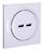 Prizë murale Fibaro Walli N, 2x USB, e bardhë
