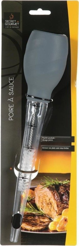 Pipetë kuzhine Secret De Gourmet, për mish dhe marinada, transparente