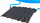 Ngrohës uji diellor për pishinë Swim &amp; Fun SolarHeater XP2, për pompa deri 4000 l/orë, 126 x 80 cm, i zi