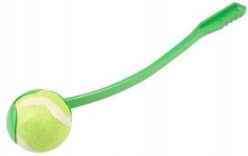 Lodër catapult për qen Duvoplus, me top tenisi, dorezë ergonomike