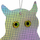 Repeler zogjsh OD19 Kukuvajkë Sitting Owl, holografike, 41 cm, PVC, shumëngjyrëshe