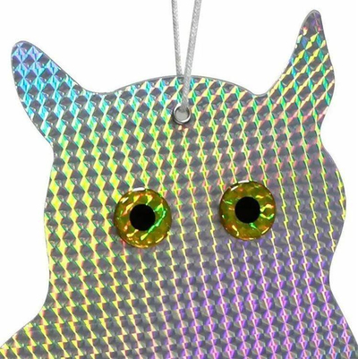 Repeler zogjsh OD19 Kukuvajkë Sitting Owl, holografike, 41 cm, PVC, shumëngjyrëshe