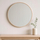 Pasqyrë muri Home Styling Collection SORO, rrethore, Ø 60 cm, kornizë druri natyrale