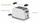 Tостер SAM COOK PSC-60/W, 950W, 8 нивоа на печење, LCD екран, бел