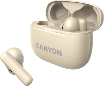 Kufje pa tela Canyon OnGo TWS 10, Bluetooth, TWS, bezhë