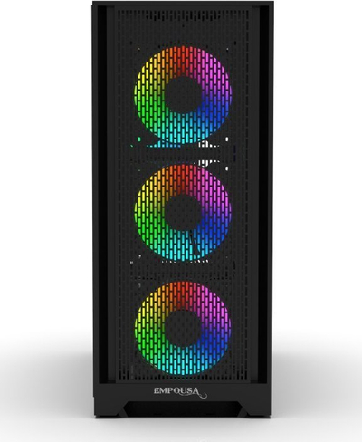 Kутија PC Inca EMG-15XB MIDI Tower, формат ATX micro ATX, ABS и метал, црна