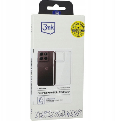 Mbulesë telefoni 3mk Clear Case për Motorola Moto G15 G15 Power, transparente