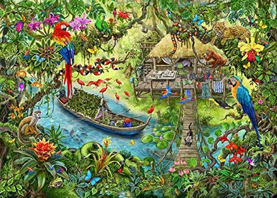 Puzzle Ravensburger: Jungle Expedition, 368 elemente, +10 vjeç