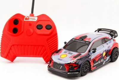 Makinë lodër me telekomandë Mondo Motors Hyundai i20 WRC, shkallë 1/28, plastikë Lexan, shumëngjyrëshe