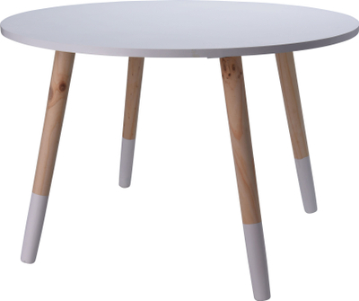 Tavolinë rrethore Emako, MDF, diametër 60 cm, e bardhë