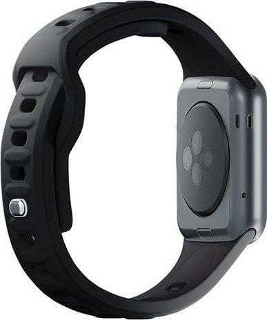 Rrip dore 3mk Silicone Watch Strap për Apple Watch, 42 44 45 49 mm, silikon, i zi
