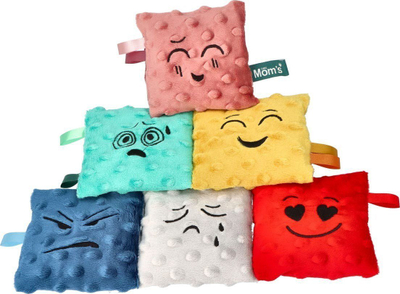 Set lodrash shqisore Hencz Toys Sensory Bags Emotions, 6 jastëkë, për me mësu, shumëngjyrësh