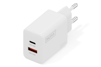 Karikues muri Digitus DA-10301, USB GaN 30W, 1x USB-C 1x USB-A, i bardhë