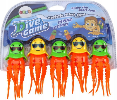 Set lodrash me uj Bath Toys Jellyfish Diving Set, 6 copë, shumëngjyrësh