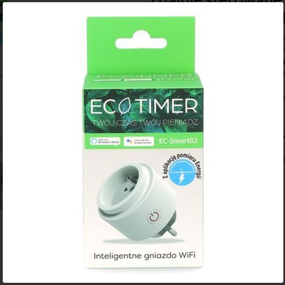 Prizë inteligjente WiFi Tuya Power Meter, 3680W, matës energjie, e bardhë