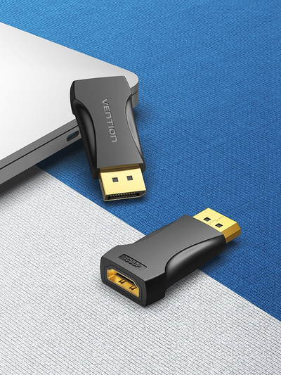 Adapter video Vention HDMI në DisplayPort, HDMI femër në DisplayPort mashkull, i zi