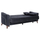 Divan-Shtrat 3 ulëse PORTMAN, 228×86×90 cm HM3247.01, gri/ kaltër