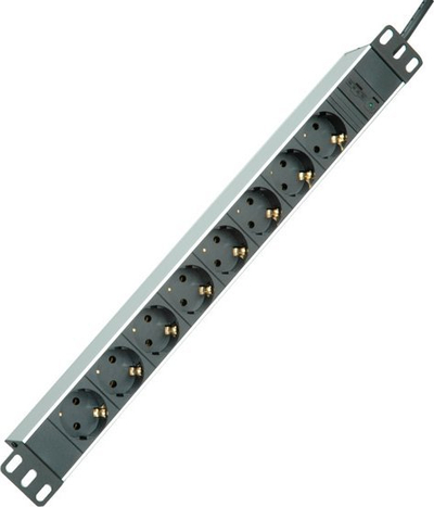 Panel energjie ROLINE 1U, 8 dalje, 19", alumin