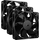 Ventilatorë për kasë CORSAIR RS120, set 3x120mm, PWM, të zinj