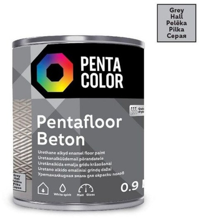 Bojë dyshemeje Pentacolor Pentafloor Beton, 0.9L, gri betoni