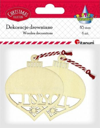 Dekorim Titanum Openwork Baubles, 4 copë