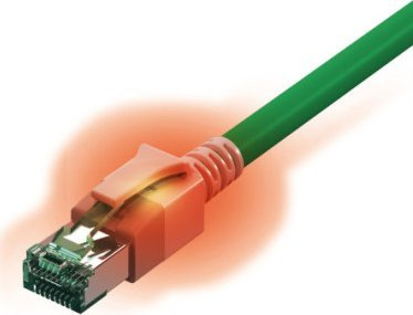 Kabllo rrjeti SaCon Cat.6A S/FTP, 0.5m, jeshile