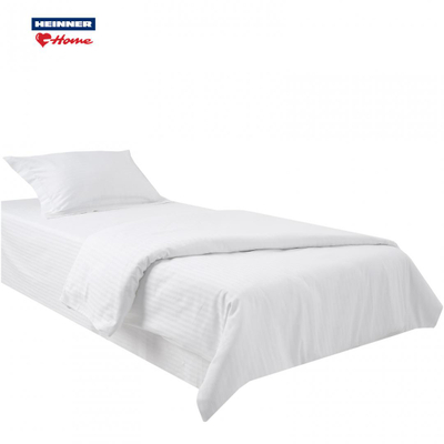 Komplet çarçafësh hotelier, teke, damask, i bardhë