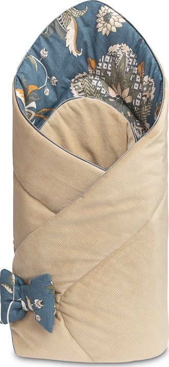 Mbështjellëse bebe Velvet Morocco, 75x75 cm, e kthyeshme, bezhë