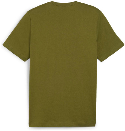 Маица PUMA Essential, памук, црно лого, каки