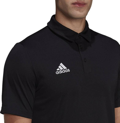 Bluzë polo Adidas Entrada 22 M HB5328, poliester i riciklum, Aeroready, e zezë