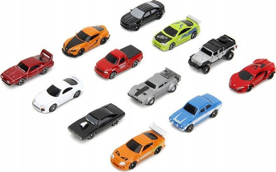 Figurë metalike surprizë Fast and Furious Nano, 1:65, 4 cm, shumëngjyrëshe